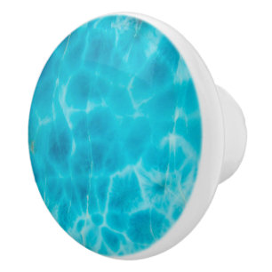 Gem Stone Pattern, Blue Larimar / Atlantis Stone Ceramic Knob