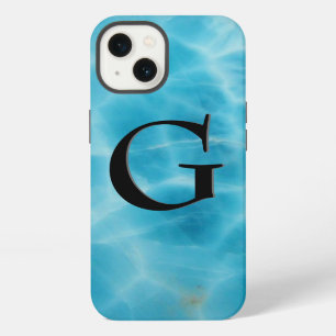 Gem Stone Pattern, Blue Larimar & Black Onyx iPhone 13 Case