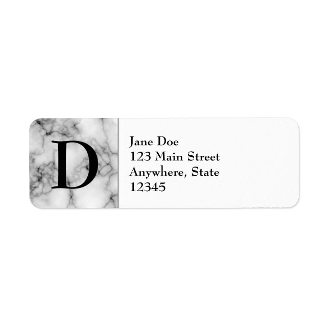 Gem Stone Pattern, Grey / Grey Marble & Monogram (Front)
