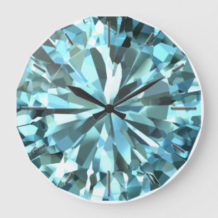 Gem Stones 1-9 Colour Options Wall Clocks
