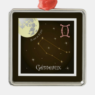 Gémeaux 21 May outer 21 juin ornamentation Metal Ornament