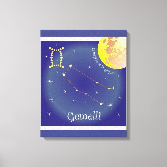Gemelli 21 maggio al 21 giugno canvas print (Front)
