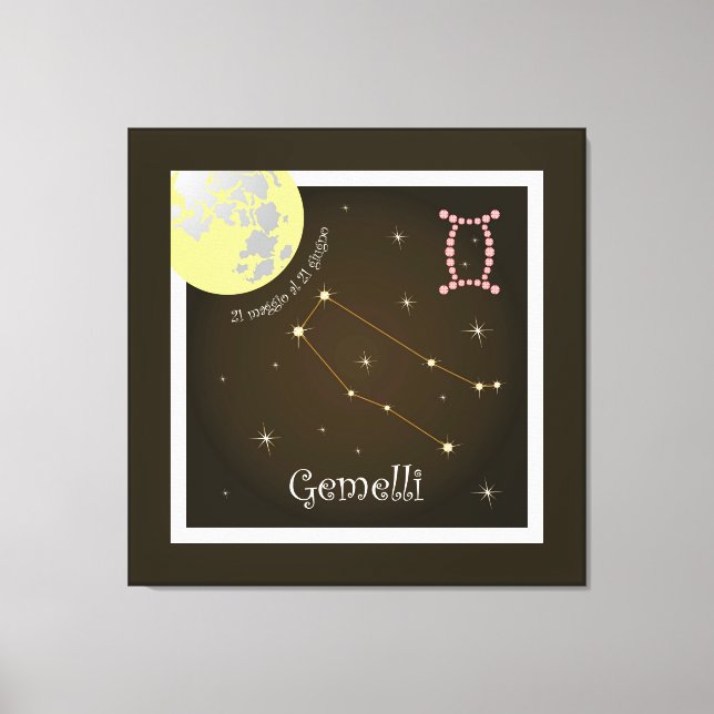 Gemelli 21 maggio al 21 giugno canvas print (Front)