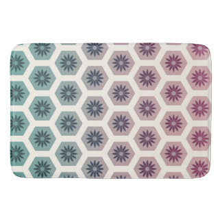 Gemetric floral Pattern Design - Pastell Pop Art Bath Mat