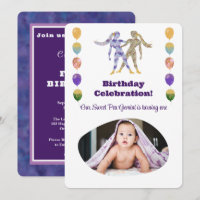 Gemini 1st Birthday Photo Impressionist Gold