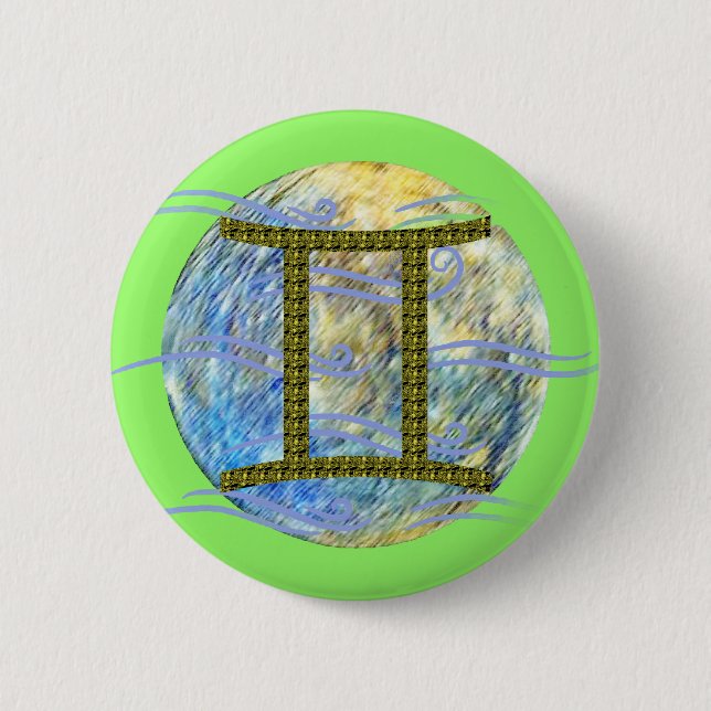 Gemini 2 Inch Round Button (Front)