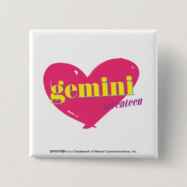 Gemini 2 Inch Square Button (Front)