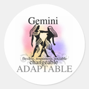 Gemini About You Classic Round Sticker