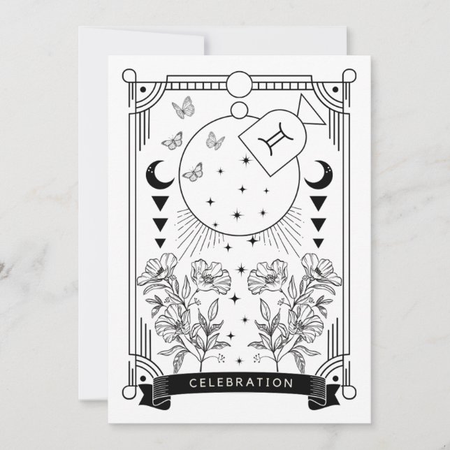 Gemini Anniversaire Invitation (Devant)