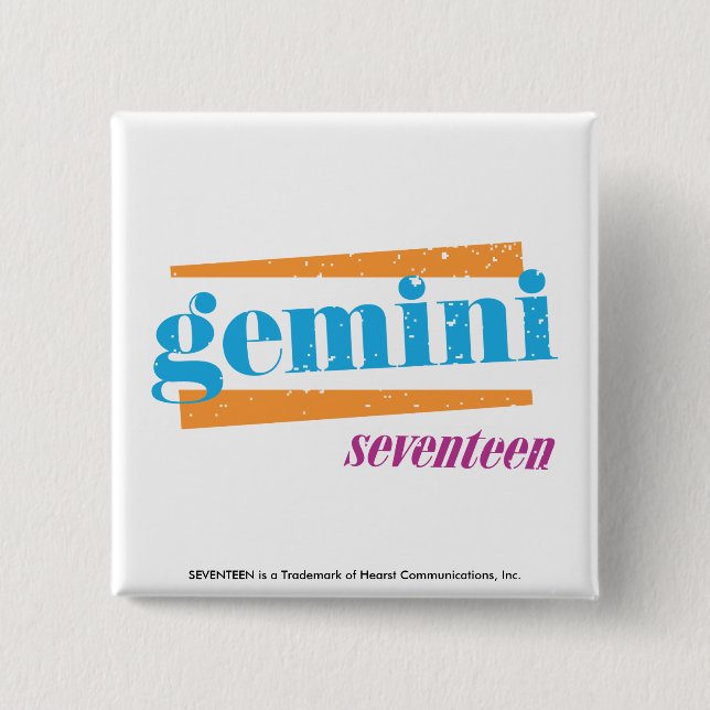 Gemini Aqua 2 Inch Square Button (Front)