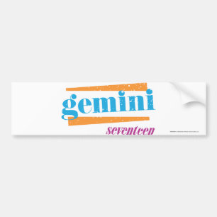 Gemini Aqua Bumper Sticker