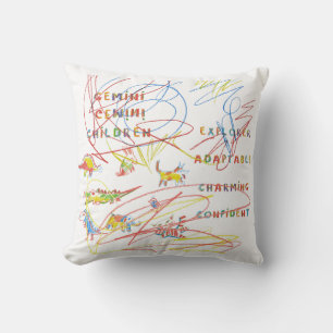 Gemini Astrologie infantile Coussin zodiaque