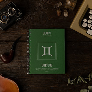 Gemini Astrology Sign Notebook
