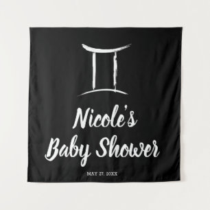 Gemini Astrology Zodiac Sign Party Backdrop Tapestry