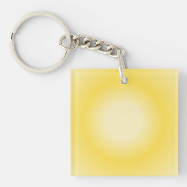 Gemini Aura Gradient, Gemini Zodiac, Yellow Aura Keychain (Front)