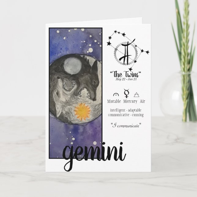 Gemini Birthday Card (Front)