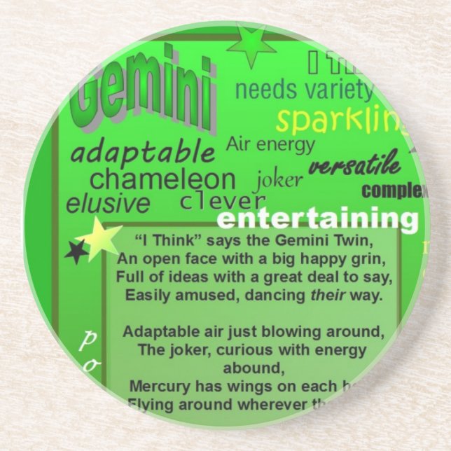 GEMINI BIRTHDAY COASTER (Front)