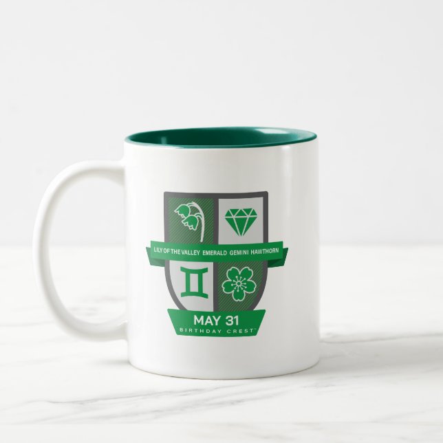 Gemini Birthday Crest™ for May 21-31 Mug (Gauche)