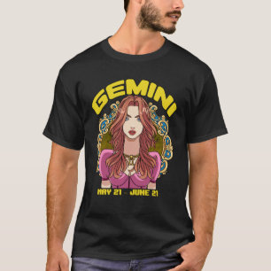 Gemini Birthday Girl Astrology Horoscope Zodiac Ai T-Shirt