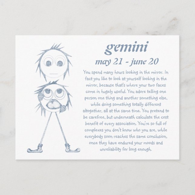 Gemini [ - BitchScope - ] Postcard (Front)