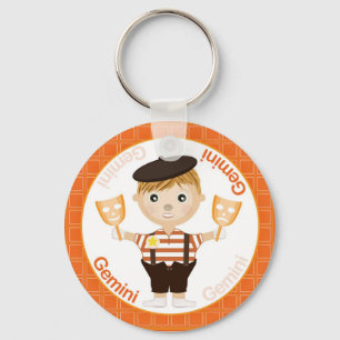 Gemini Boy Character Keychain