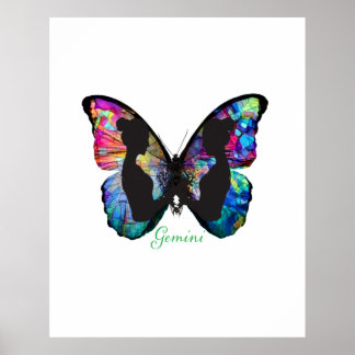 GEMINI - BUTTERFLY &TWINS POSTER
