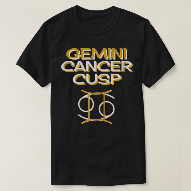 Gemini Cancer Cusp  T-Shirt (Design Front)