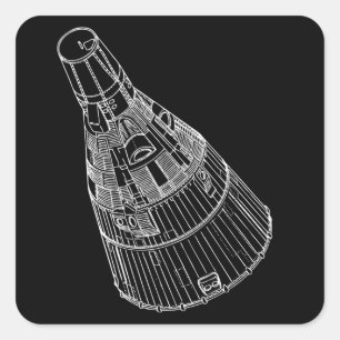 Gemini Capsule Square Sticker
