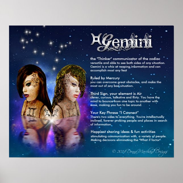 Gemini Characteristics Poster (Front)