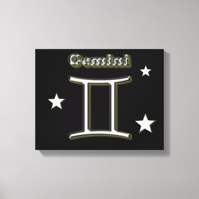 Gemini chrome symbol canvas print (Front)