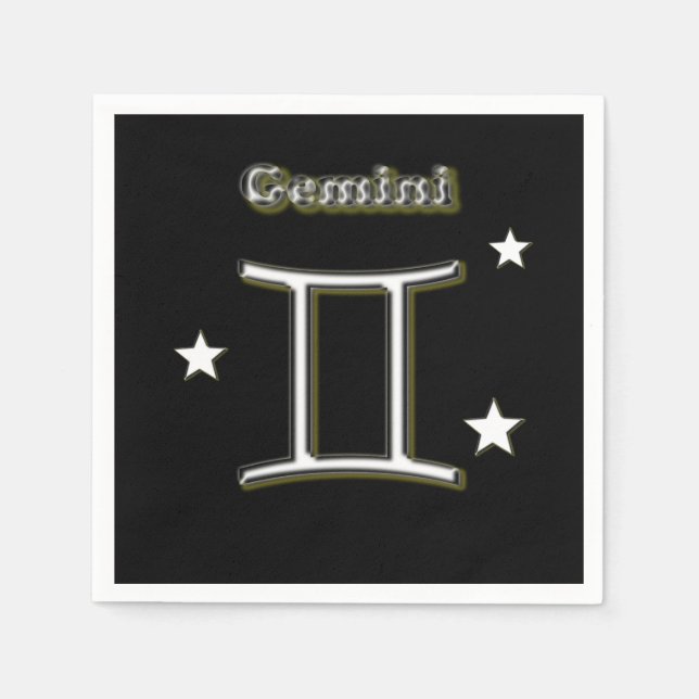 Gemini chrome symbol napkin (Front)