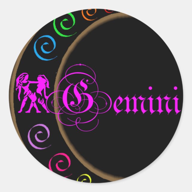 Gemini Classic Round Sticker (Front)