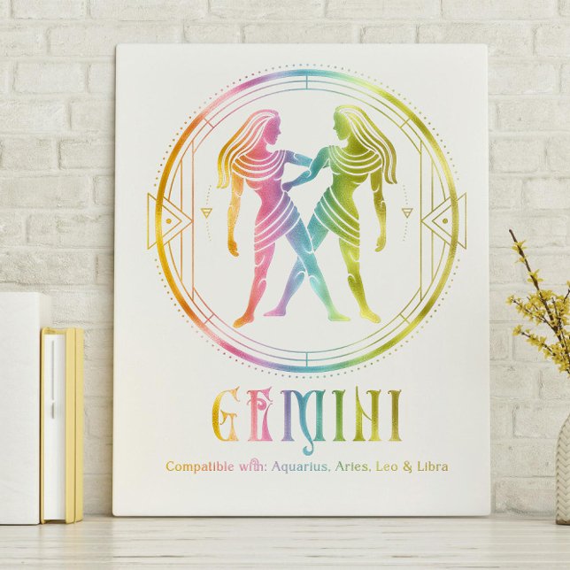 Gemini Compatibility Designed Canvas Print (Creator Uploaded)