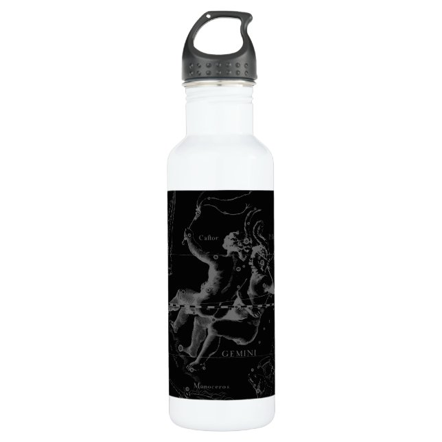 Gemini Constellation Hevelius 1690 May12-June20 710 Ml Water Bottle (Front)