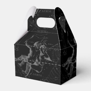 Gemini Constellation Hevelius 1690 on Black Favor Box