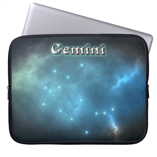 Gemini constellation laptop sleeve (Front)