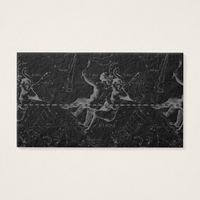 Gemini Constellation Map Engraving by Hevelius (Front)