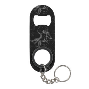 Gemini Constellation Map Engraving by Hevelius Keychain Bottle Opener