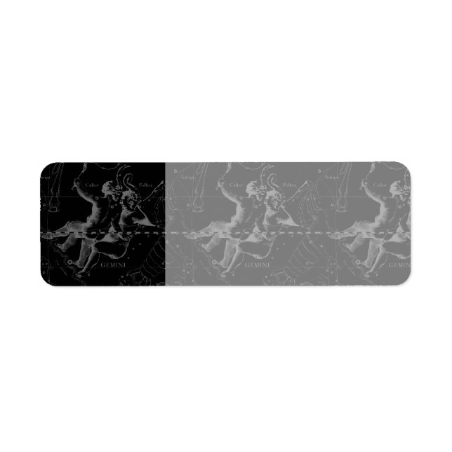 Gemini Constellation Map Engraving par Hevelius (Devant)