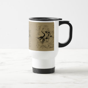 Gemini Constellation Zodiac Hevelius 1690 Travel Mug