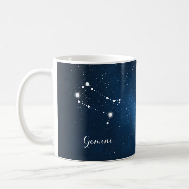Gemini Constellation Zodiac Star Sign Coffee Mug (Left)
