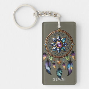Gemini Dreamcatcher Keychain