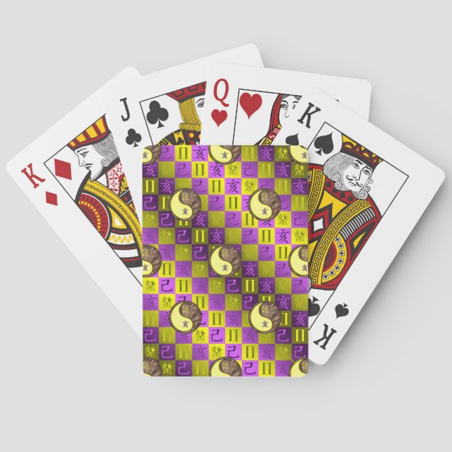 Gemini & Earth Boar Playing Cards (Back)