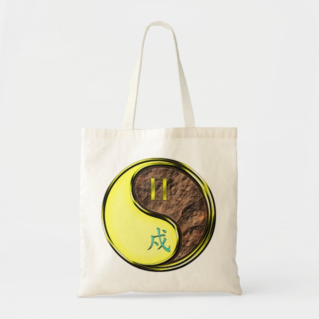 Gemini & Earth Dog Tote Bag (Front)