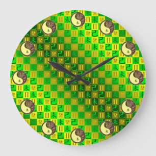 Gemini & Earth Goat Large Clock
