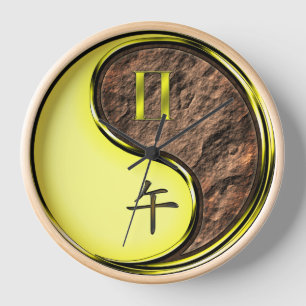 Gemini & Earth Horse Clock