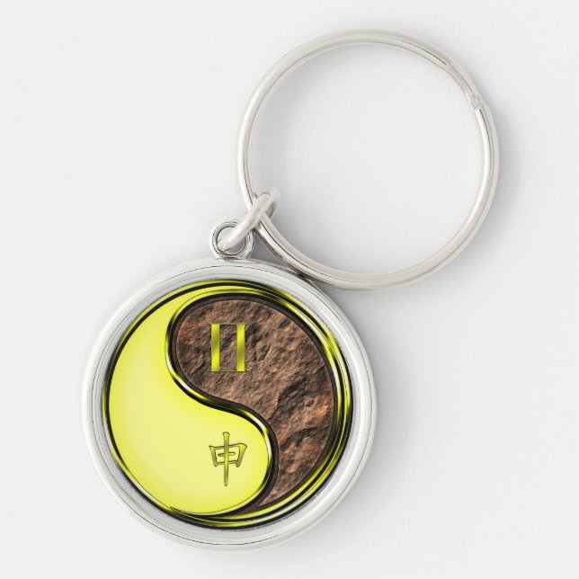 Gemini & Earth Monkey Keychain (Front)