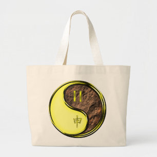 Gemini & Earth Monkey Large Tote Bag