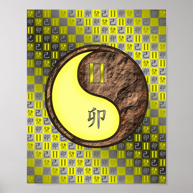 Gemini & Earth Rabbit Poster (Front)