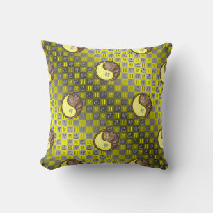 Gemini & Earth Rabbit Throw Pillow